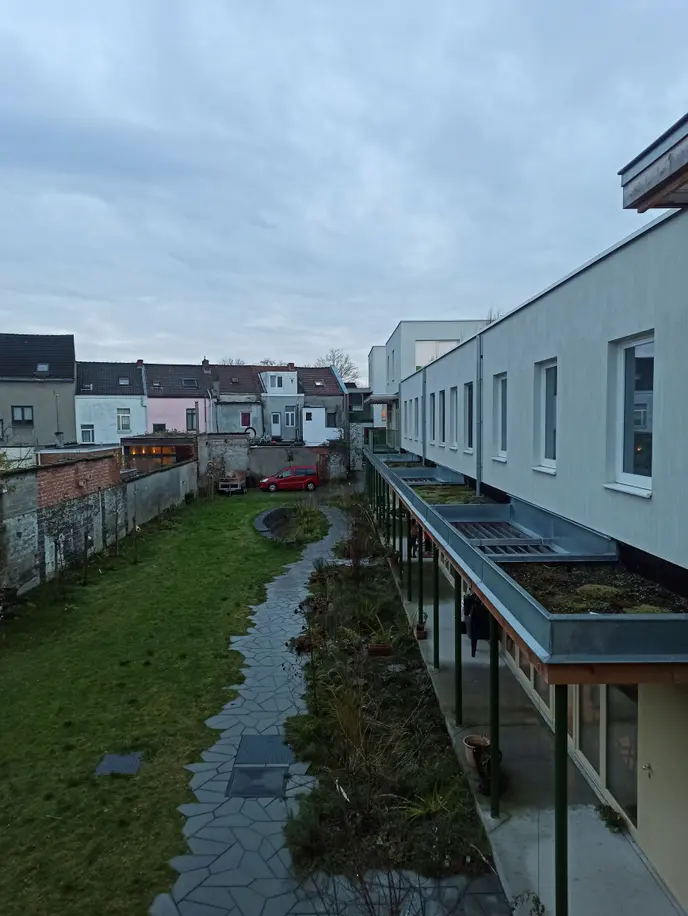 Foto tijdens bezoek aan Cohousing Jean